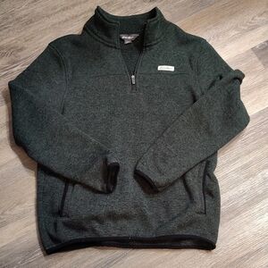 Eddie Bauer Men's Green Half-Zip Sweater